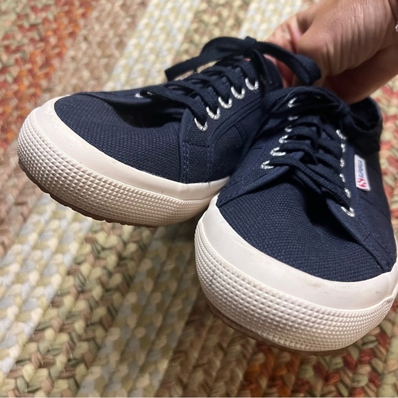 Superga Navy Cotu Classic Trainer Canvas Sneakers size 9 1/2 - Picture 8 of 12